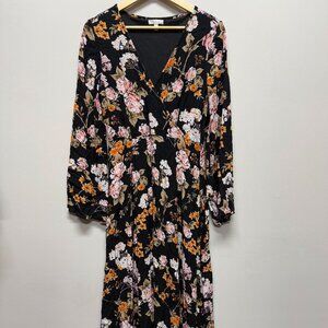 Black Floral Abound Maxi Dress
